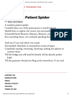 A Noiseless Patient Spider by Walt Whitman - Poetry Foundation