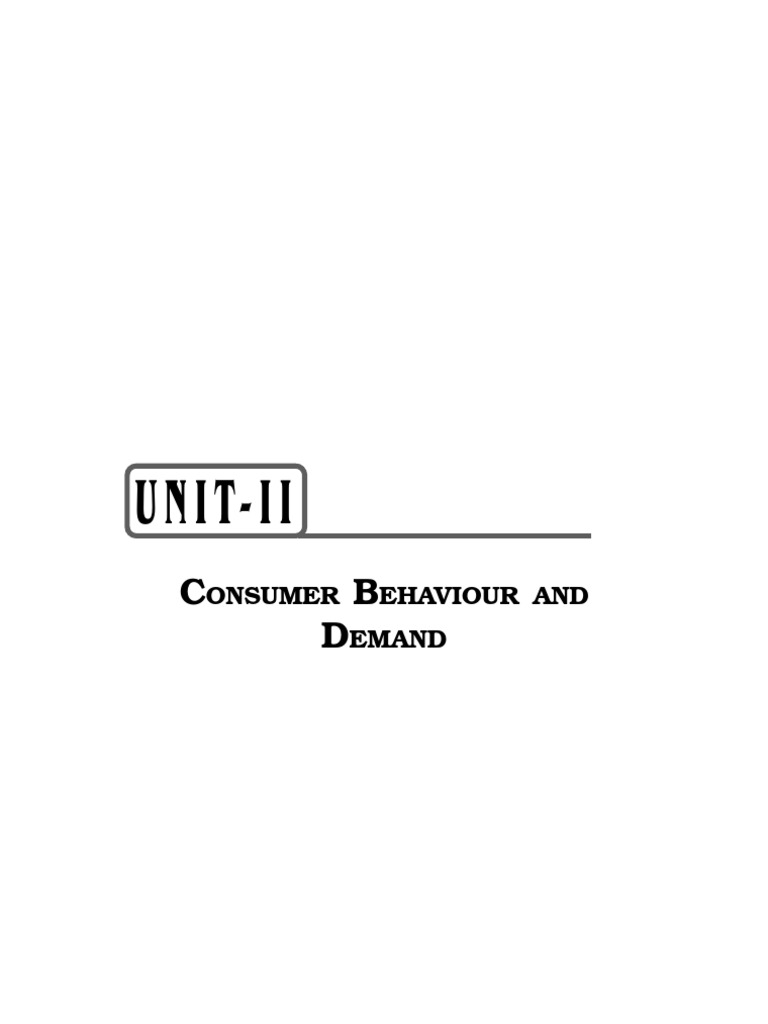 Consumer Behavior and Demand | PDF | Demand Curve | Demand