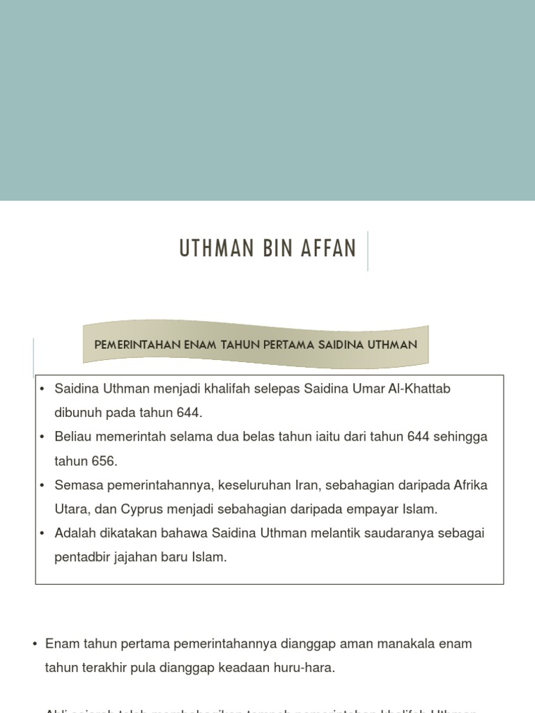 Uthman Bin Affan  PDF