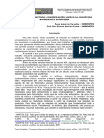 CARVALHO, Anna I. de. O Marxismo e a História - Considerações Acerca Da Concepção Materialista Da História