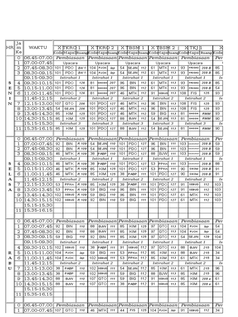 Jadwal Kegiatan FDS | PDF