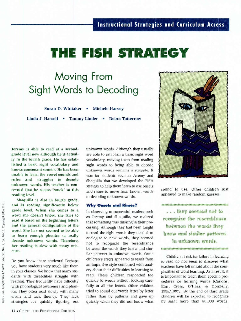 fish Syllable Phonics