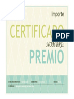 Certificado de Premio