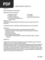 Explicación Salmo 23