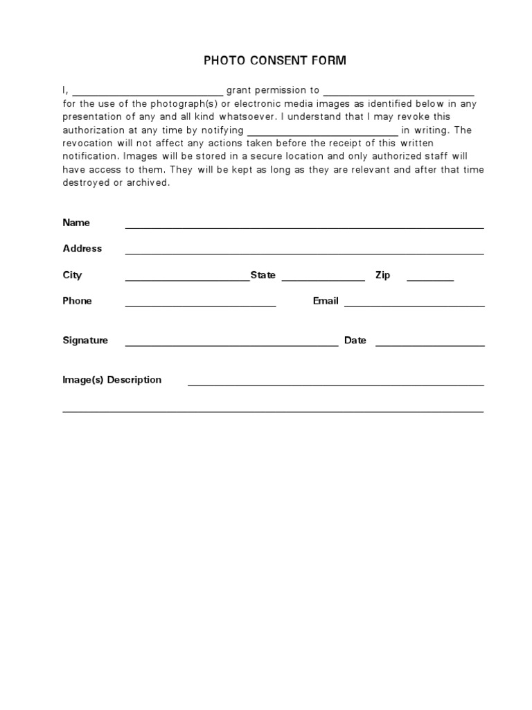 Photo Consent Form PDF | PDF | Computing | Computing And Information ...