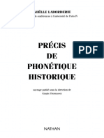 Précis de Phonétique Historique (LABORDERIE, 1994)