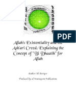 Allahs Existentiality and The Ashari Creed Explaining The Concept of 22bi Dhaatih22 For Allah