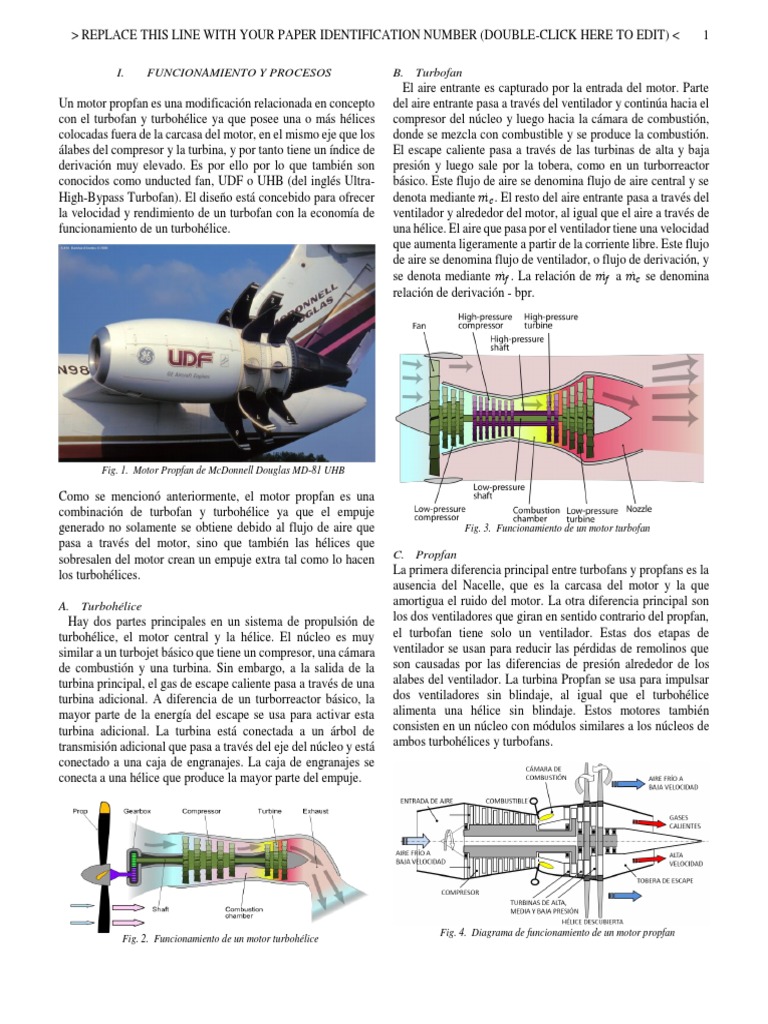 Propfan Funcionamiento | PDF | Tecnología de vehículos | Máquinas