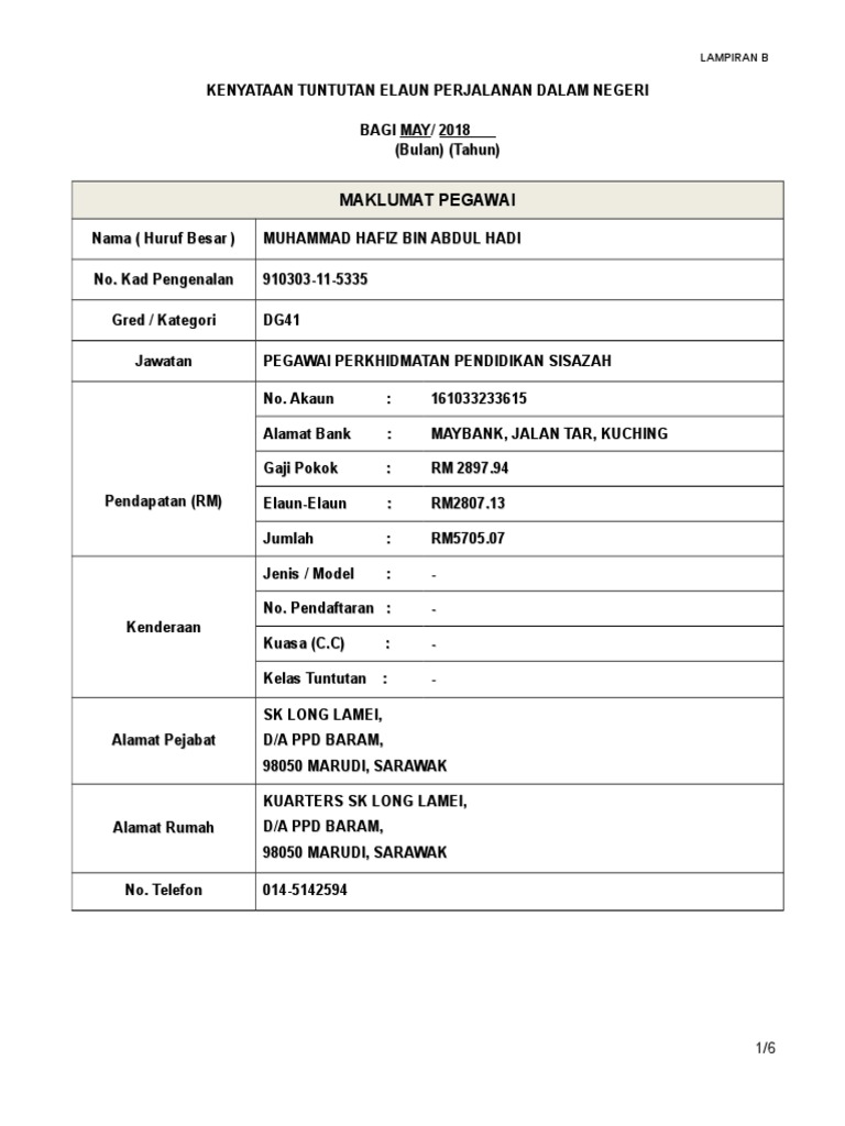 Borang Claim | PDF