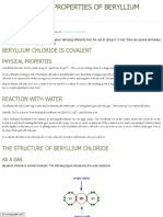 Some Atypical Properties of Beryllium Compounds - Chemistry Libretexts