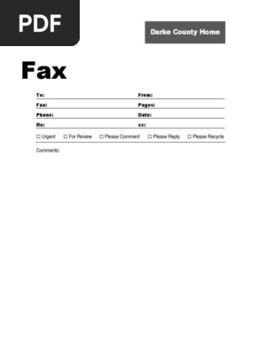 Fax Cover Sheet