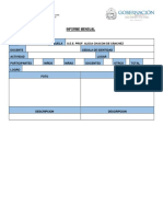 Formato Actividades Mensuales Direccion de Educacion