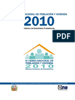 Informe Resultados Preliminares Censo 2010 PDF