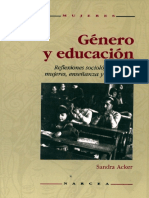 Sandra Acker - Género y Educación. Reflexiones Sociológicas Sobre Mujeres, Enseñanza y Feminismo PDF