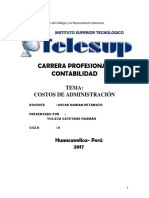 Gastos de Administracion en Costos Monografia Telesup