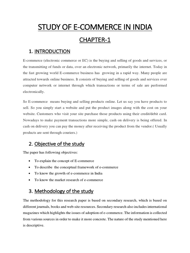 E-Commerce Growth in India Study | PDF | E Commerce | Online Shopping