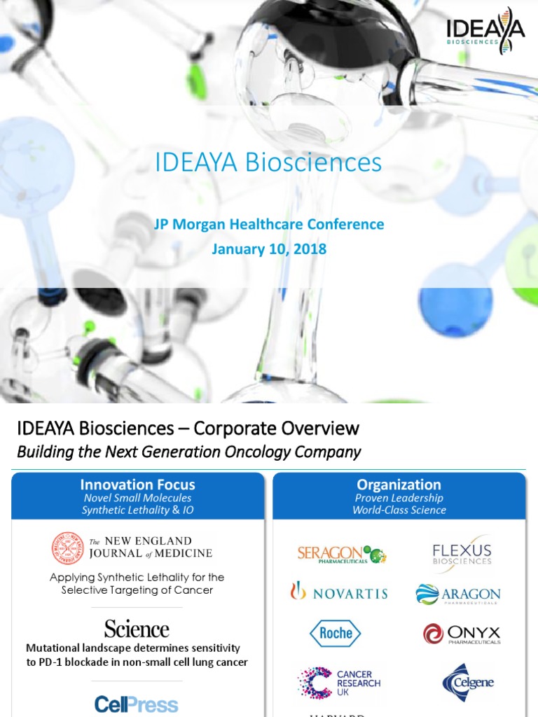 IDEAYA Biosciences: Oncology Innovations | PDF | Dna Repair | Cancer