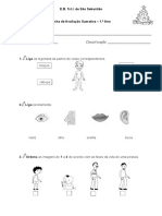 Ficha de Avaliacao Trimestral 1 - Estudo Do Meio