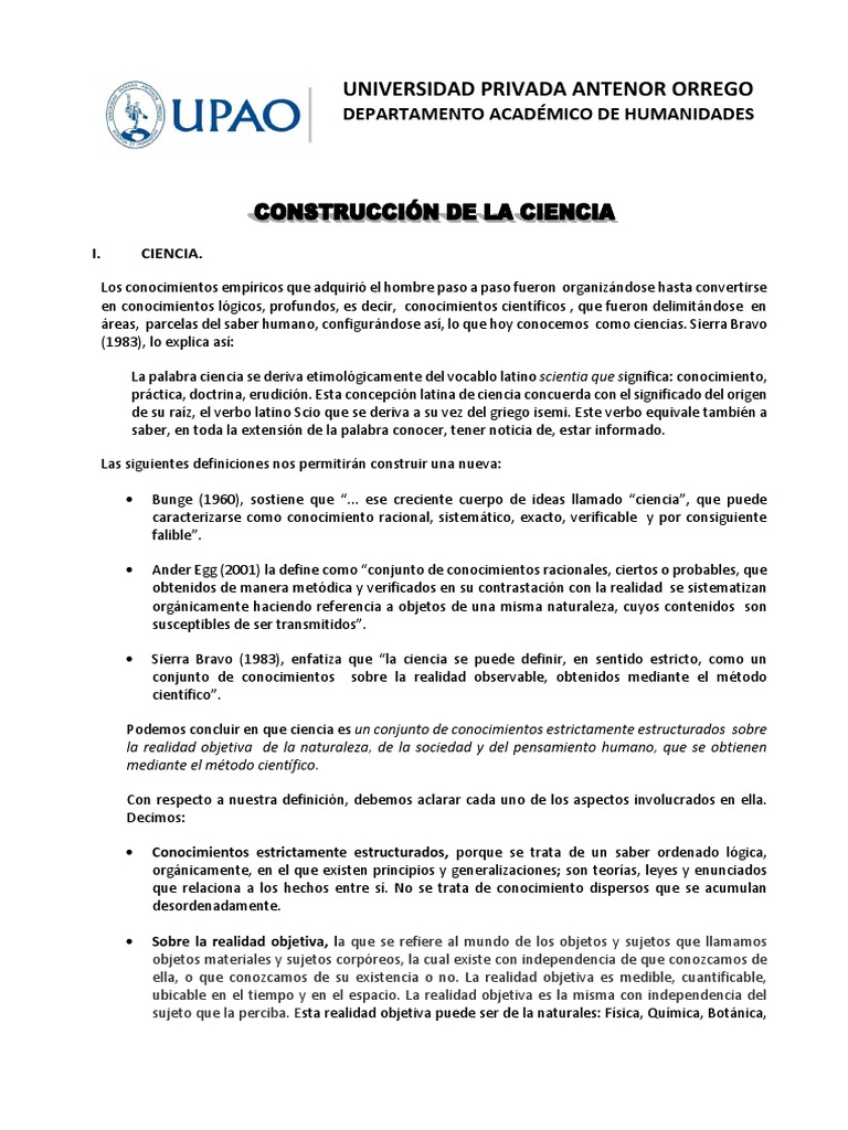 Ciencia Tipos, Clasificacion, Definicion | PDF | Teoría | Science