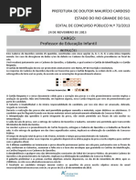 Caderno de Questões - Professor de Educação Infantil