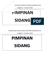 Sidang Majelis Mata Jemaat Bethania Kiraman Ke-08 Tanggal 22 - 23 Januari 2018