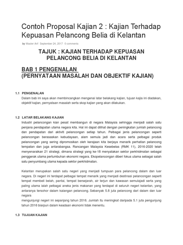Contoh Proposal Kajian 2