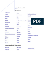 LDC List:, (Updated March 2018)