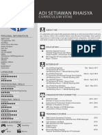 Adi Setiawan Rhaisya: Curriculum Vitae