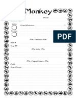 Monkey Character Sheet PDF
