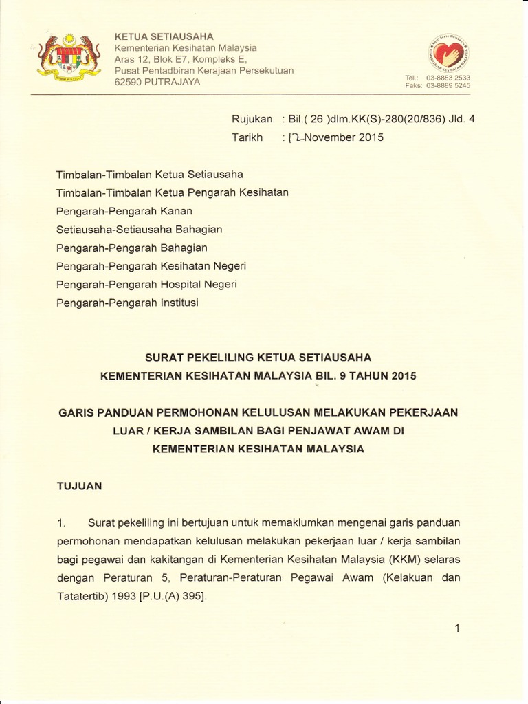 Surat Pekeliling Ksu Bil 9 Tahun 2015 Pdf