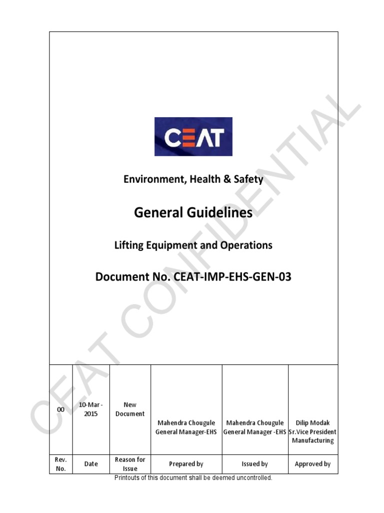 Lifting Equipment Safety Guidelines | PDF | Elevator | Crane (Machine)