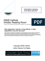 Web Application Injection Vulnerabilities