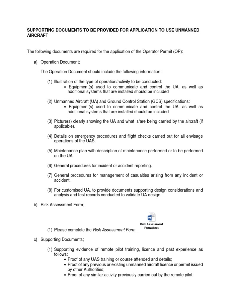 Unmanned Aircraft Operator Permit Docs | PDF | Unmanned Aerial Vehicle ...