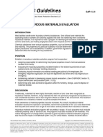 GAPS Guidelines: Hazardous Materials Evaluation