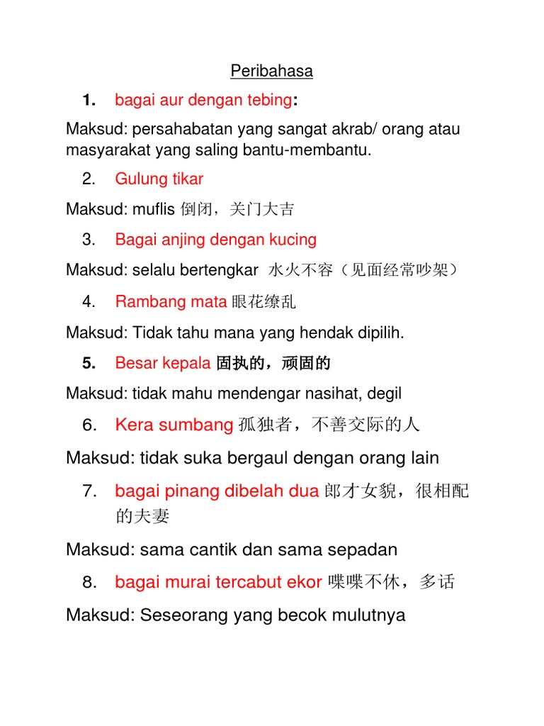 Peribahasa Maksud Pdf