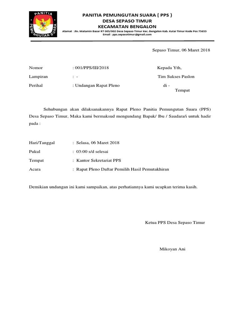 620 Koleksi Contoh Undangan Rapat Tim Sukses Gratis Terbaru