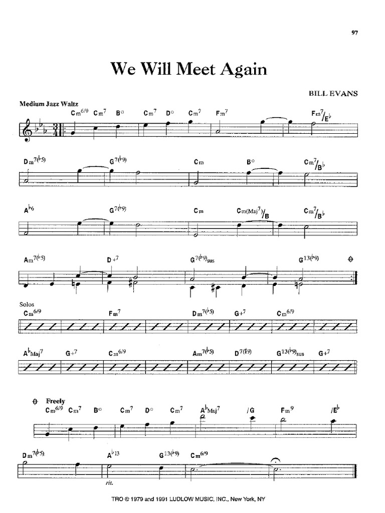 We Will Meet Again Bill Evans Pdf Books