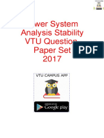 Power System Analysis Stability Question Paper