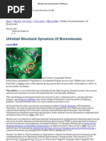 Ultrafast Structural Dynamics of Bio Molecules