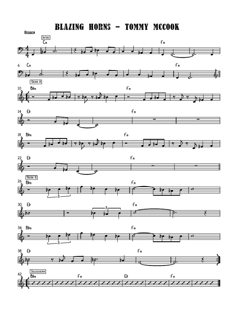Blazing Horns - Tommy McCook | PDF
