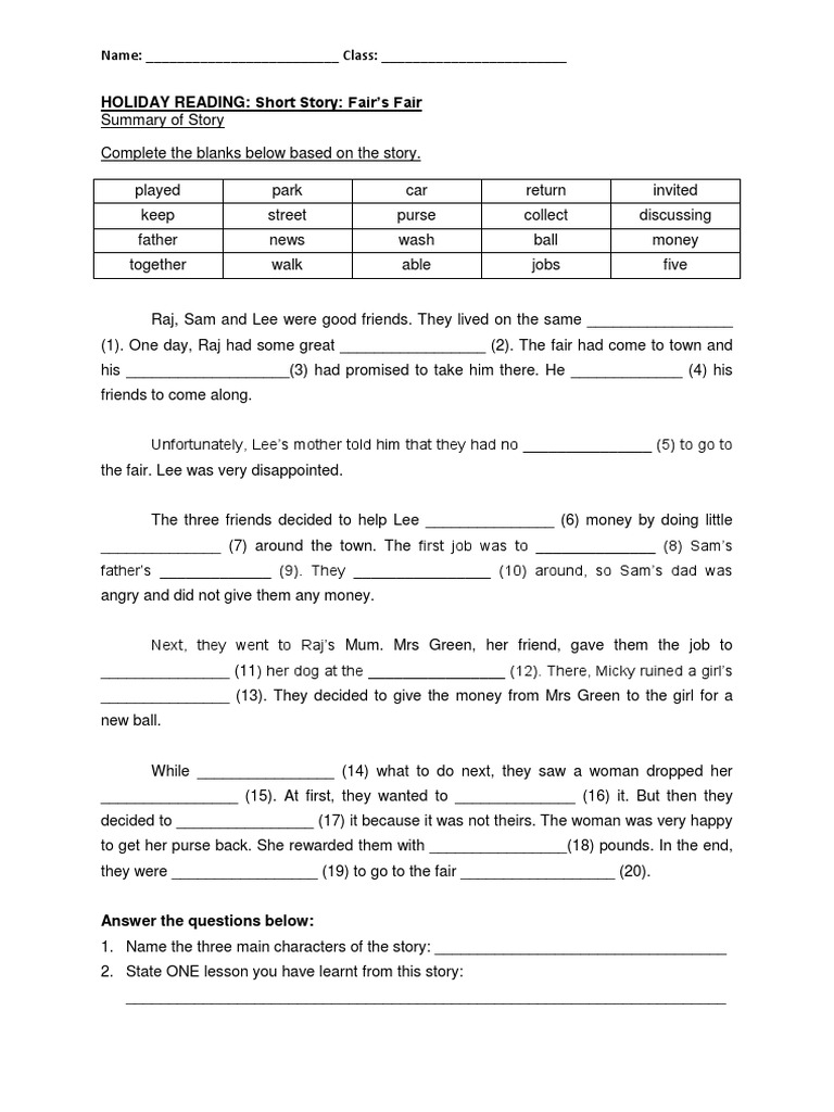 Science Fair Synopsis