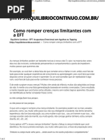 Como Romper Crenças Limitantes Com a EFT – Equilíbrio Contínuo – EFT_ Acupuntura Emocional Sem Agulhas Ou Tapping