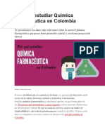 Por Qué Estudiar Química Farmacéutica en Colombia