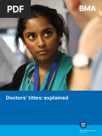 PLG Doctors Titles Explained PDF