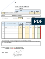 Modelo Informe Prueba de Entrada