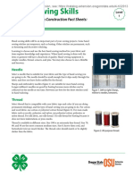 Hand-Sewing Skills: Oregon 4-H Clothing Construction Fact Sheets: Basic Skills-Level 1