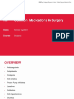 Common Medications in Surgery 2017-18