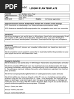 social action lesson plan