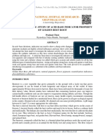 Green Chemistry: Study of Acid-Base Indicator Property of Golden Beet Root