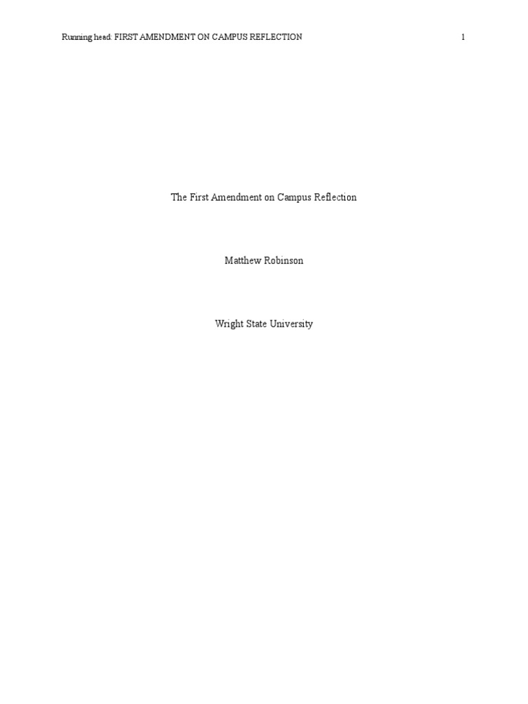First Amendment On Campus | PDF | First Amendment To The United States ...